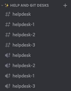 Discord helpdesk channel screenshot